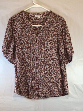 beachlunchlounge ditsy floral top small petite button front boho cottagecore